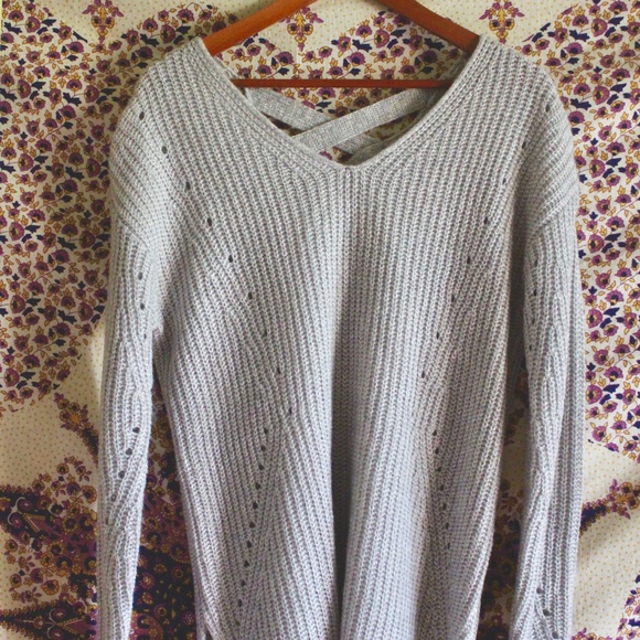 cute grey knit sweater - Picture 2 of 5